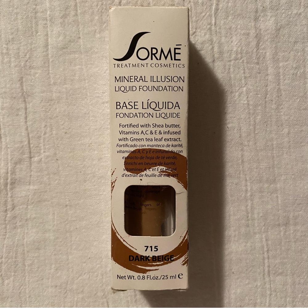 Sormé Cosmetics Mineral Illusion Liquid Foundation “715 Dark Beige” 0.8 fl oz